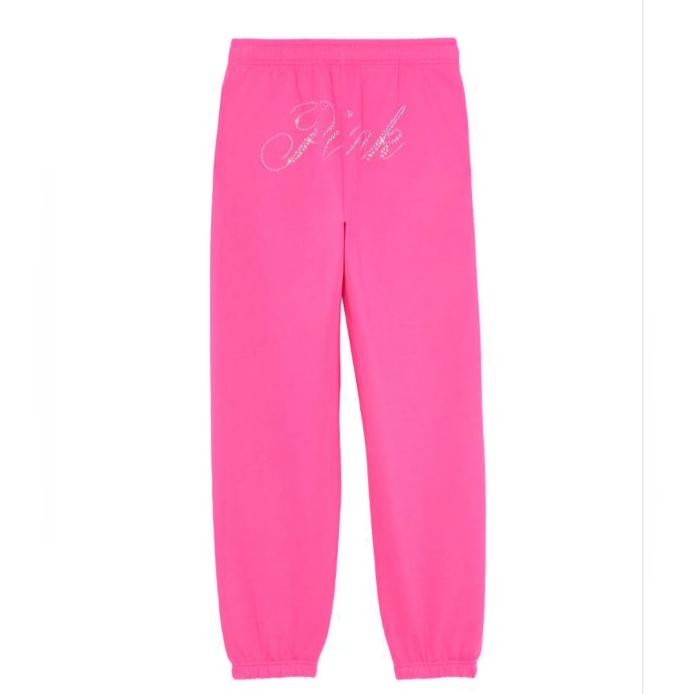 PINK Carmine Rose Bling Sweatpant size XL NWT